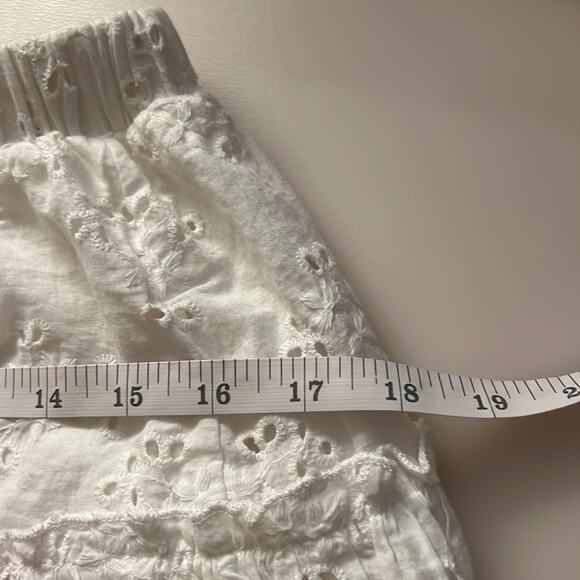 Polly White Eyelet Summer Ruffle Mini Skirt Embroidered - Picture 8 of 9